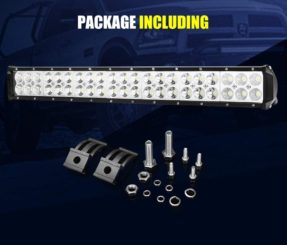 LIGHTFOX 20Inch LED Light Bar Slim Dual Row Flood Spot Combo Beam 4X4 Offroad 3 Years Warranty image number 4