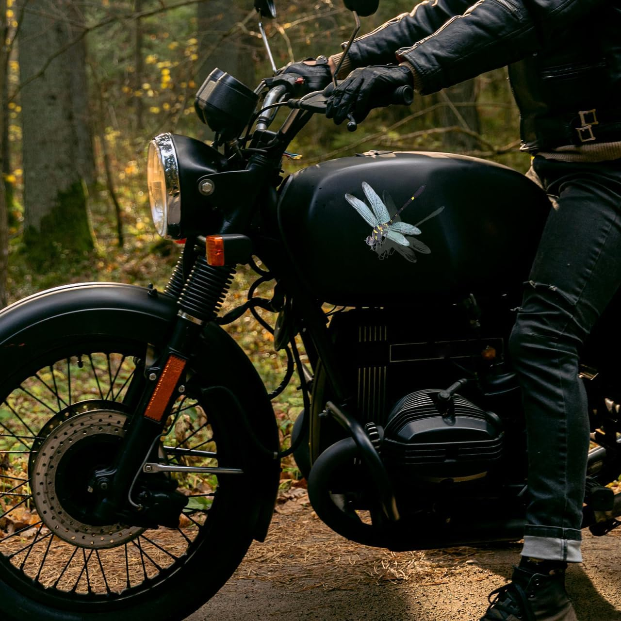 OSALADI Realistic 3D Insect Car Sticker Wall Decor Dragonfly Decals Easy Apply image number 3