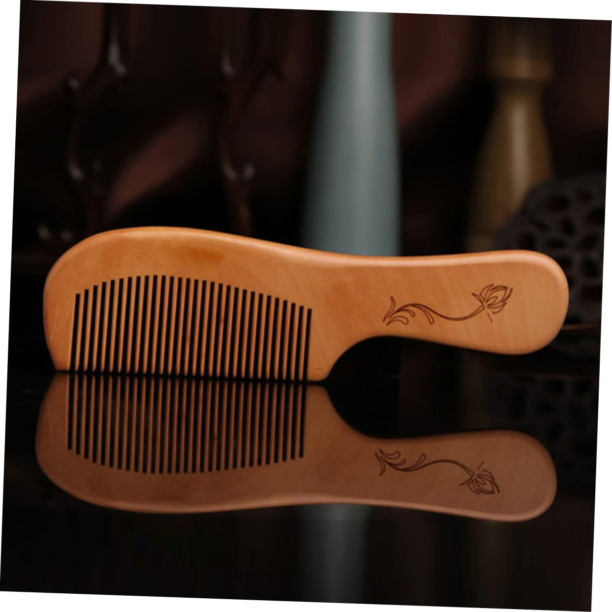 HAKIDZEL 4Pcs Wooden Hair Comb Static Boys and Girls Frizz Comb Non Scratch for Scalp Massage image number 1