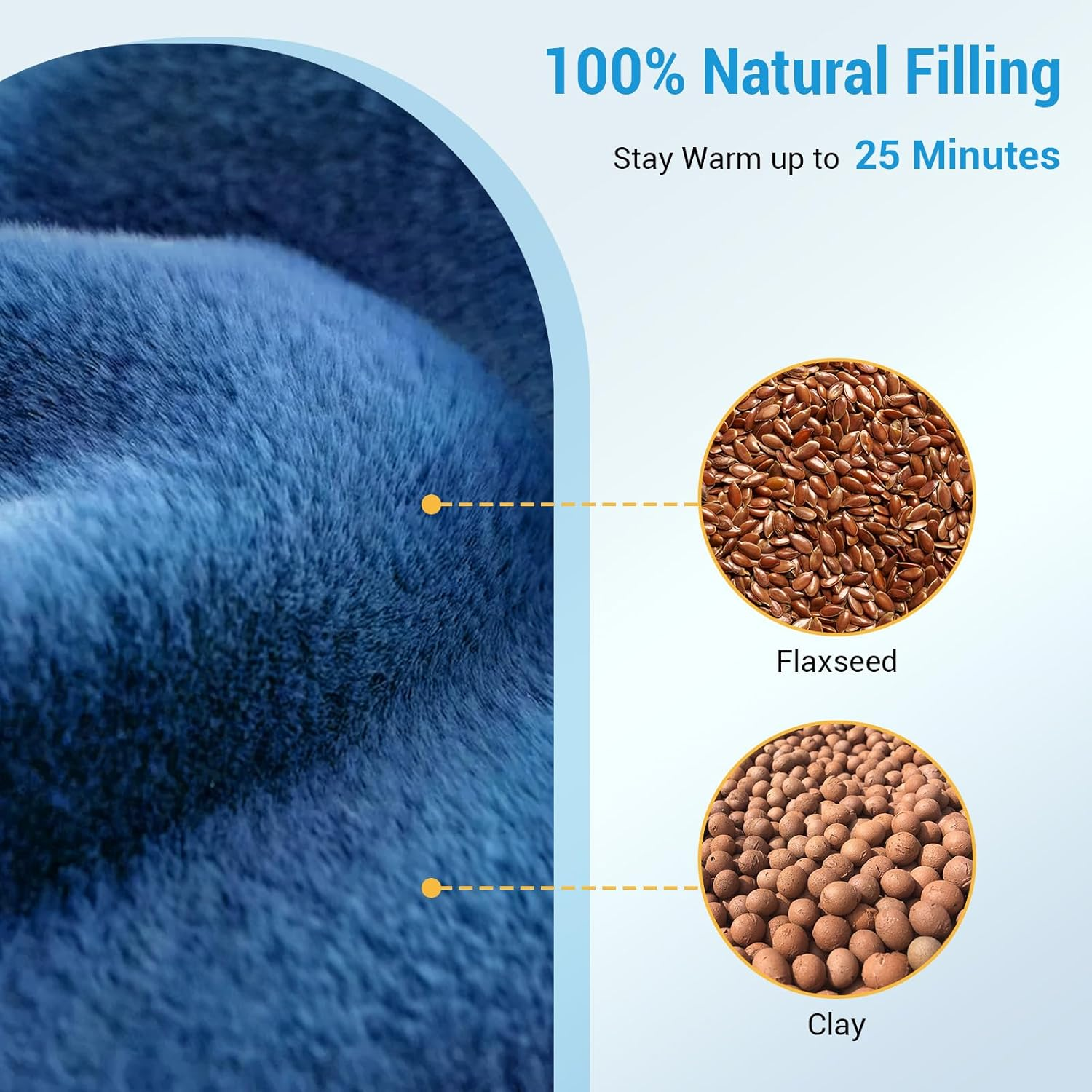 Comfytemp Extra Large 65X33Cm Microwavable Heating Pad for Back Pain Relief, Reusable Weighted Heat Pack，Moist Heating Pad for Neck Shoulder, Cramps, Physical Therapy for Muscle Aches, Joints, Warm Compress image number 1