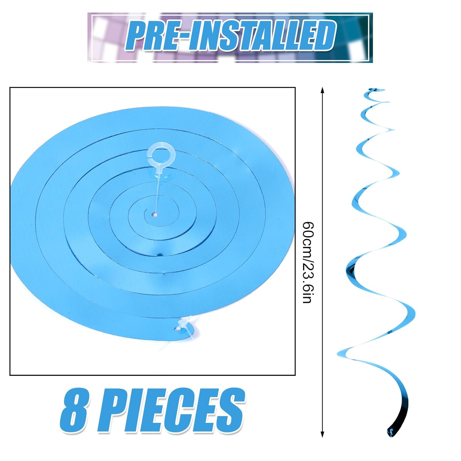 Lets Disco Party Decorations, Banner and Hanging Swirls Disco Themed Party Decorations 60S 70S 80S 90S Party Decor for Disco Themed Birthday Baby Shower Party Supplies image number 4