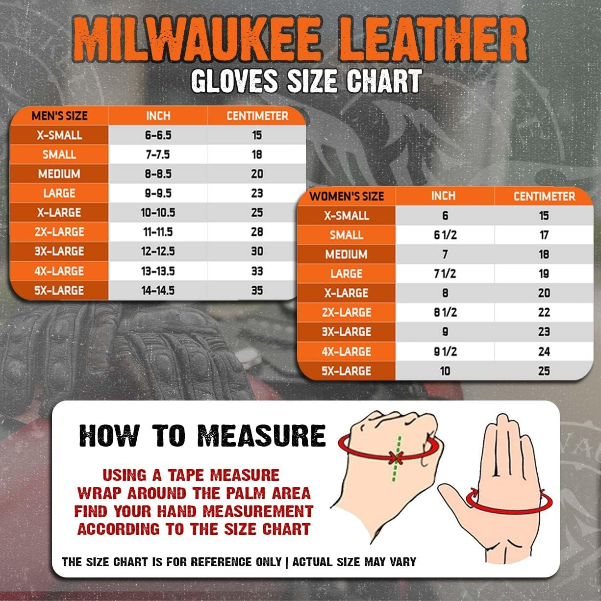 Milwaukee Leather MG7521 Men'S Leather Gloves with Gel Palm and Knuckle Protectors - Small image number 6