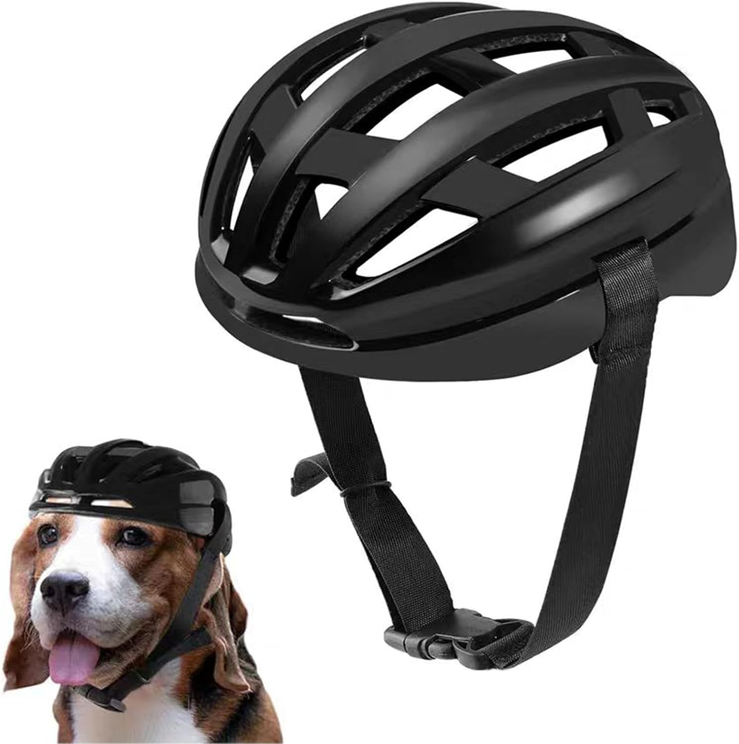 UOSIA Dog Helmet Pet Hat for Cats Dog Motorcycle/Bike Helmet Outdoor Riding Puppy Cap Adjustable Pet Helmets for Small Medium Large Dogs