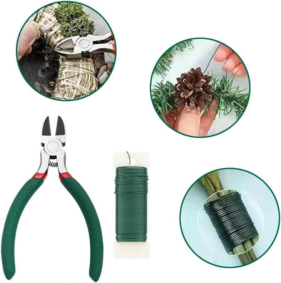 10 Pcs Floral Tool Set, DIY Flower Arrangement Kit for Bouquets, Crafts, Wreath Making, Dried Flower Arrangement, Florist Tape and Flower Wire Arrangement Kit, Wire Cutter Flower Bouquet Accessories
