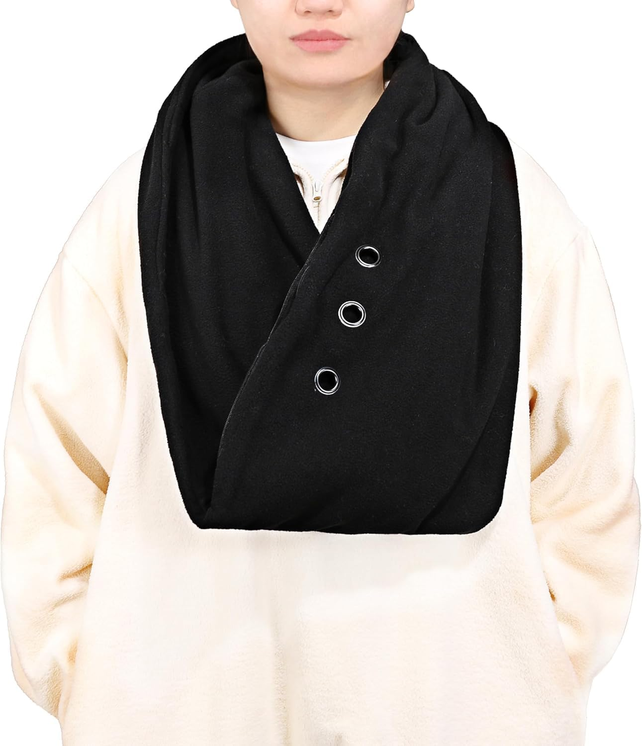 Pet Bonding Scarf (Black) - Carry Bonding Pouch - for Chinchillas, Hedgehogs, Rats, Sugar Gliders, Guinea Pigs, and Rabbits