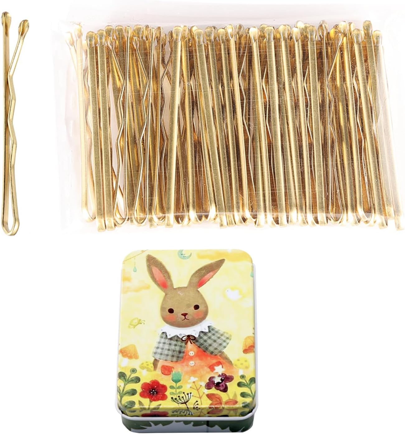 Xlihdzum Mini Bobby Pins Blonde - with Cute Case, 200 Pcs 3.51Cm(1.38 In), Premium Gold Hair Pins for Kids, Girls and Women, Great for All Hair Types, Perfect Hair Pins for Women Styling Needs image number 4