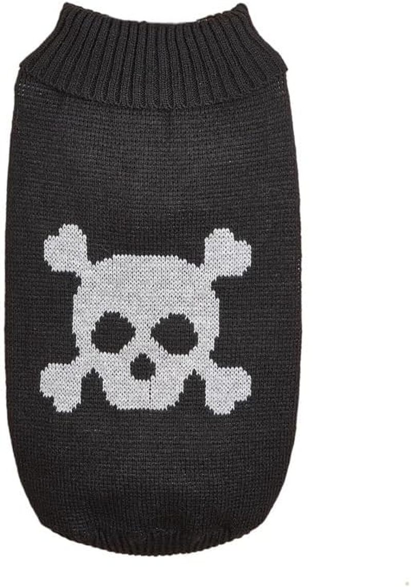 Pet Dog Jumpers Halloween Skull Knit Sweater Kitty Puppy Warm Sweatshirt Suitable for Small Cats and Dogs (X-Small) image number 6