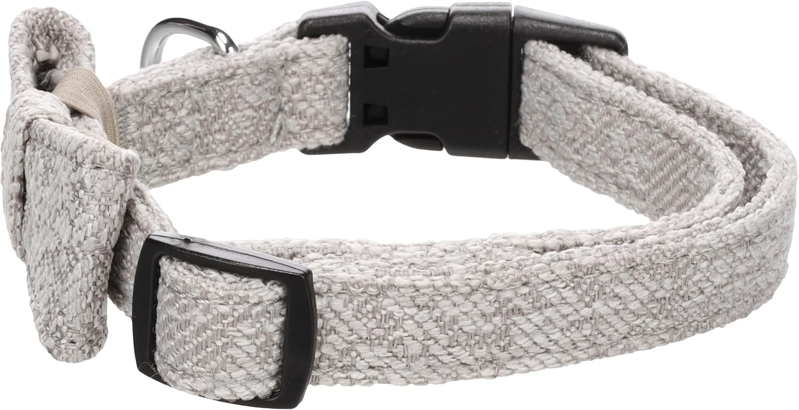 Flamingo Dog Collar with Bow Nelson Grey XS 25-40 Cm 15 Mm