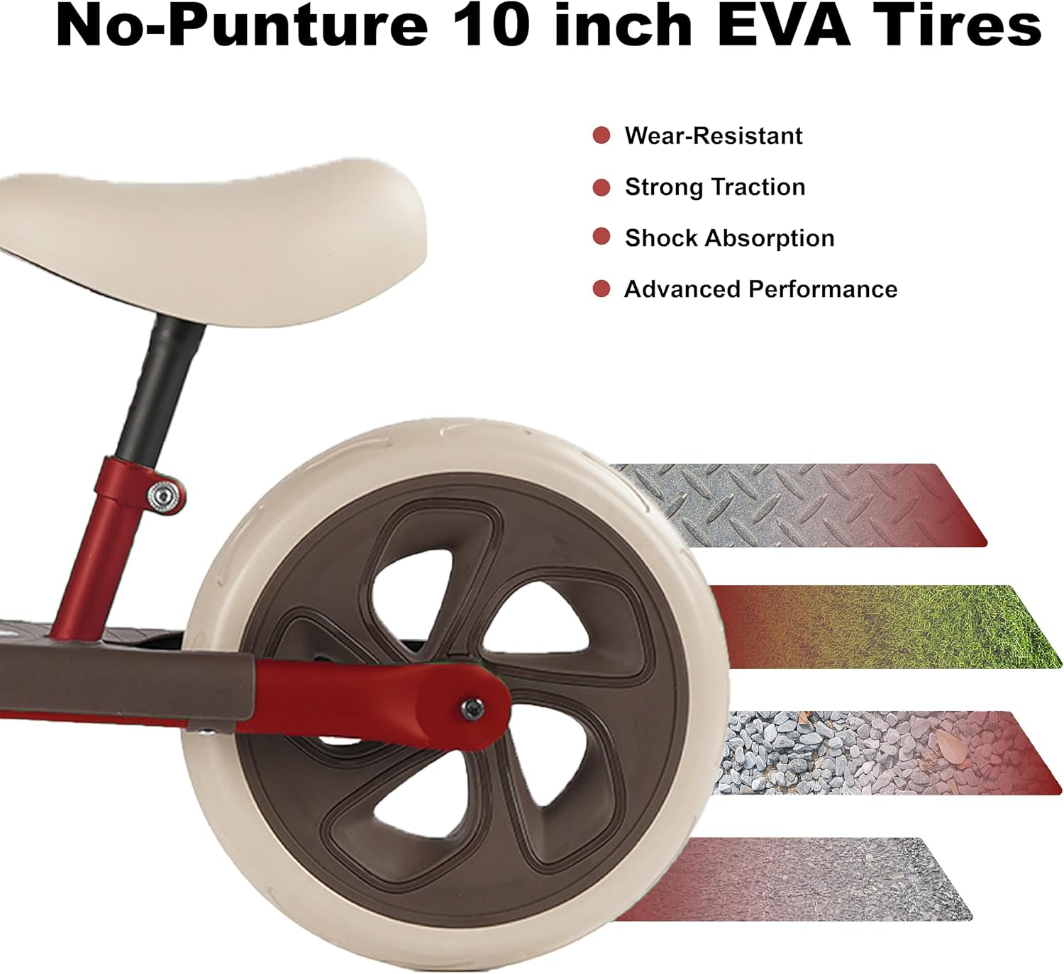 Qplay Toddler Balance Bike for 2 to 4 Year Old,10" Kids Balance Bikes with Footrest & Adjustable Seat &ndash; Toddler Gifts Bike for Boys Girls Push Bike Training Balancing Bicycle Easy Assembly - Black image number 4