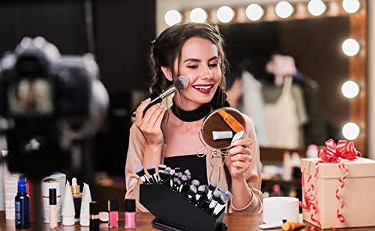 CEFRECO Coffin Brush Holder - Gothic Wooden Makeup Organizer for Vanity - Spooky Halloween Decor for Bathroom, Living Room or Bedroom - Witchy Gifts for Women -Black - 11X6X4 Inches image number 6