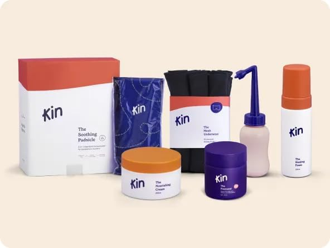 Kin the Healing Foam 150Ml | Witch Hazel Perineal Foam | Postpartum Care Essential for Soothing Aches & Tears | Relieves Discomfort and Swelling from Perineal Tears & Haemorrhoids after Childbirth