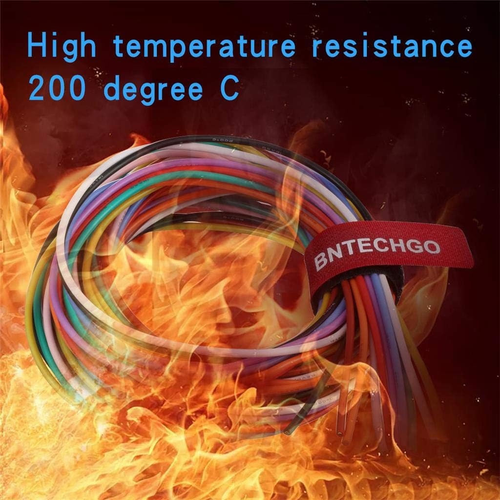 BNTECHGO 20 Gauge Silicone Wire Kit Ultra Flexible 10 Color High Resistant 200 Deg C 600V Silicone Rubber Insulation 20 AWG Silicone Wire 100 Strands of Tinned Copper Wire Stranded Wire Model image number 1