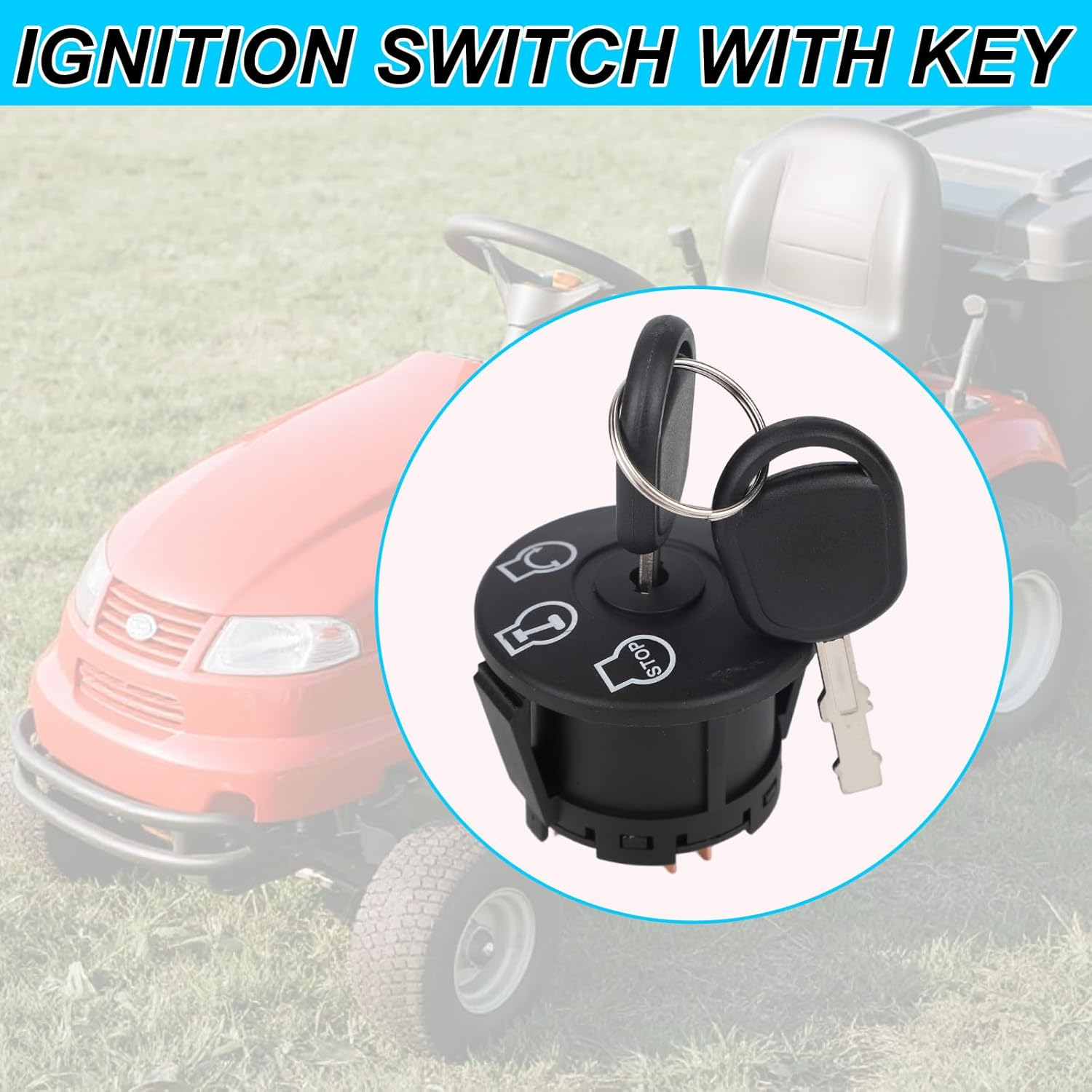 725-12066 Ignition Switch with 2 Keys, 3 Position 6 Pin Key Switch Compatible with Cub Cadet ZT1-42/46/50/54, ZT2-50/54 for MTD Z510 Z530 Z550 Z560 Z5200 Replaces 725P12066, 925-12066 image number 4