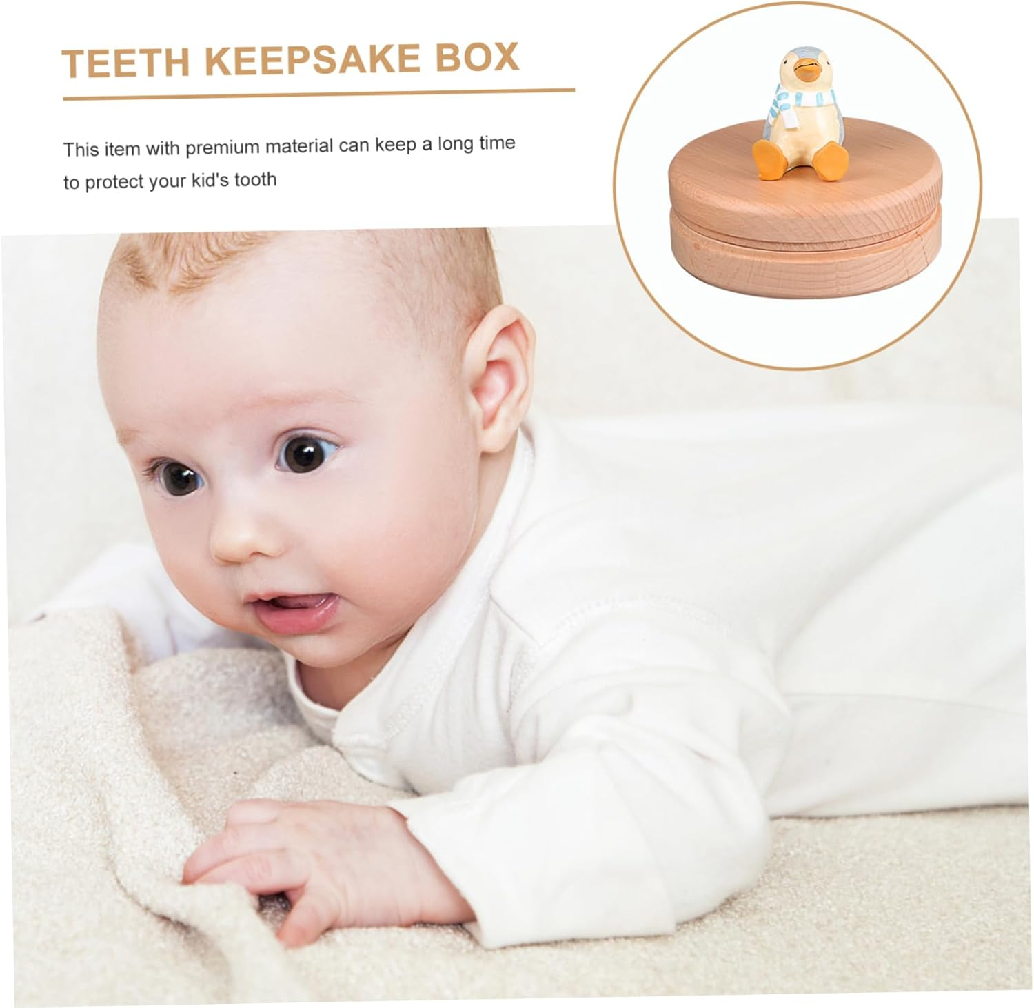 1 Set Deciduous Tooth Holder Teeth Storage Box with Chart Handmade Keepsake Organizer for Present image number 4