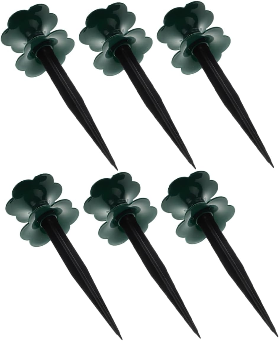 Sosoport 6Pcs Garden Hose Guide Spikes Outdoor Hose Holder Stand with Solid Plastic Stakes for Lawn Irrigation Suitable for Patio and Yard Gardening image number 5