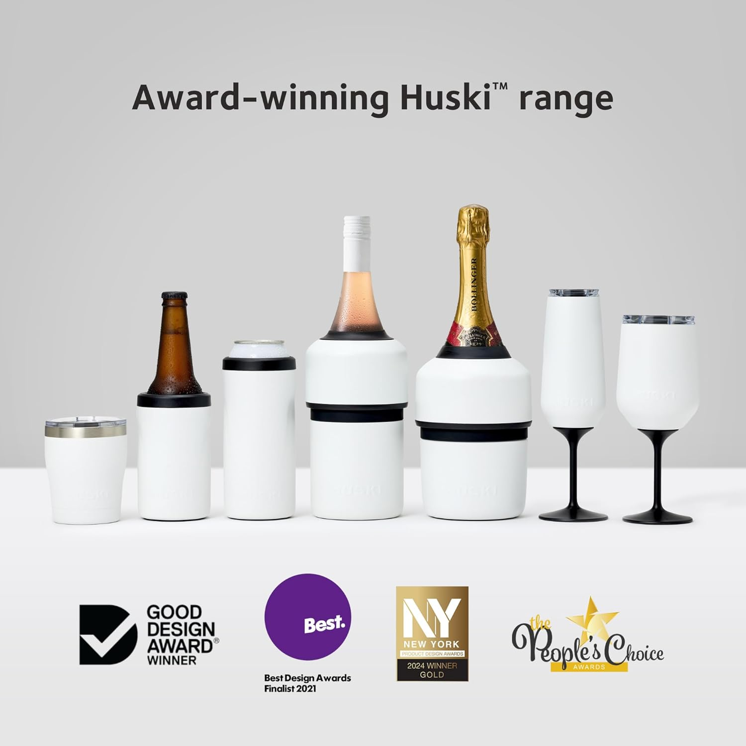 Huski Big Can Cooler | New | Premium 440Ml & 500Ml Beer & Energy Drink Cooler with Detachable 3-In-1 Opener | Triple Insulated | Keeps Cans up to 10X Colder | Doubles as a Tumbler (Black) image number 1