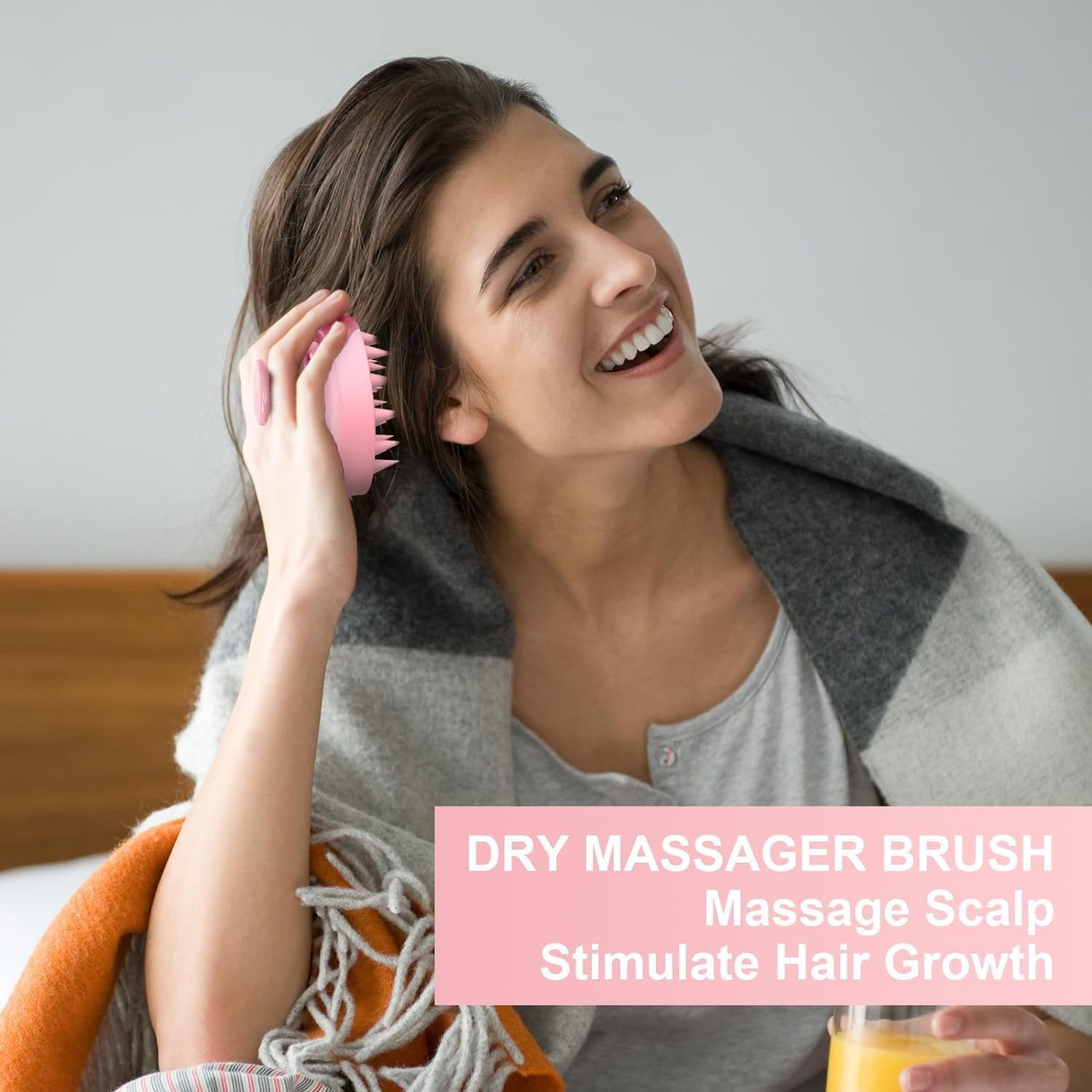 Mumoo Bear Root Comb Applicator Bottle with Scalp Massager Shampoo Brush Hair Coloring Dye and Scalp Treatment Head Relaxation Tools, Pink(3 Pcs) image number 5