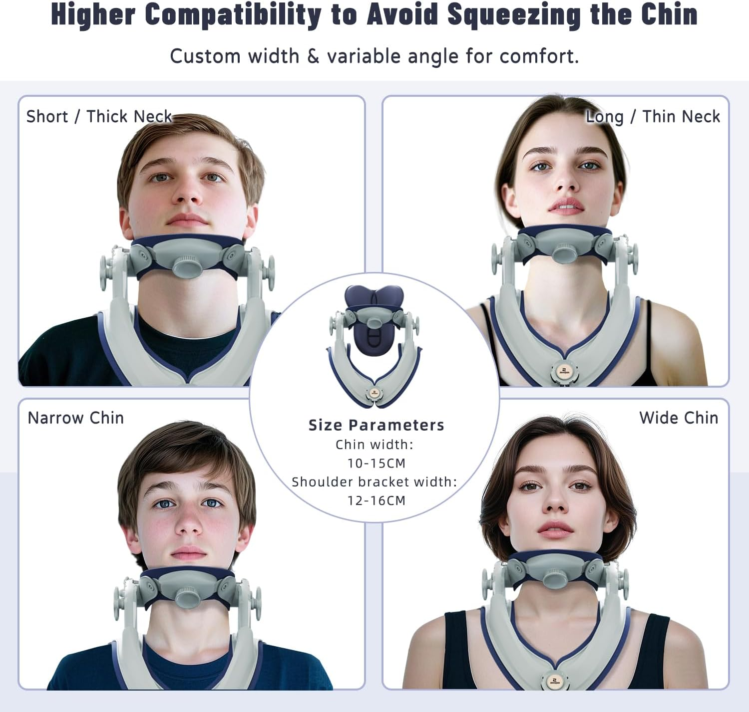 Neck Stretcher, Adjustable Neck Traction for Neck Pain Relief, Neck Support ＆ Neck Brace, Easy to Use, Lightweight for Home, Office, Travel - Green image number 3