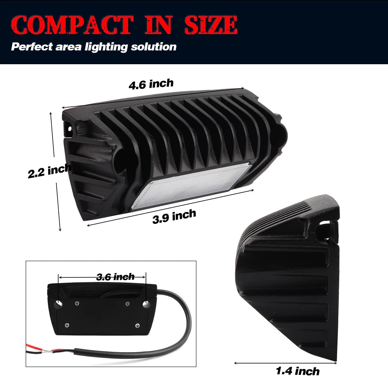 Chelhead RV Exterior Lights, 12V DC Low Current Led RV Porch Light Aluminum Base Led Scene Lighting Compatible with RV Camper Trailers Porches Towing 5Th Wheels Utility Vehicles