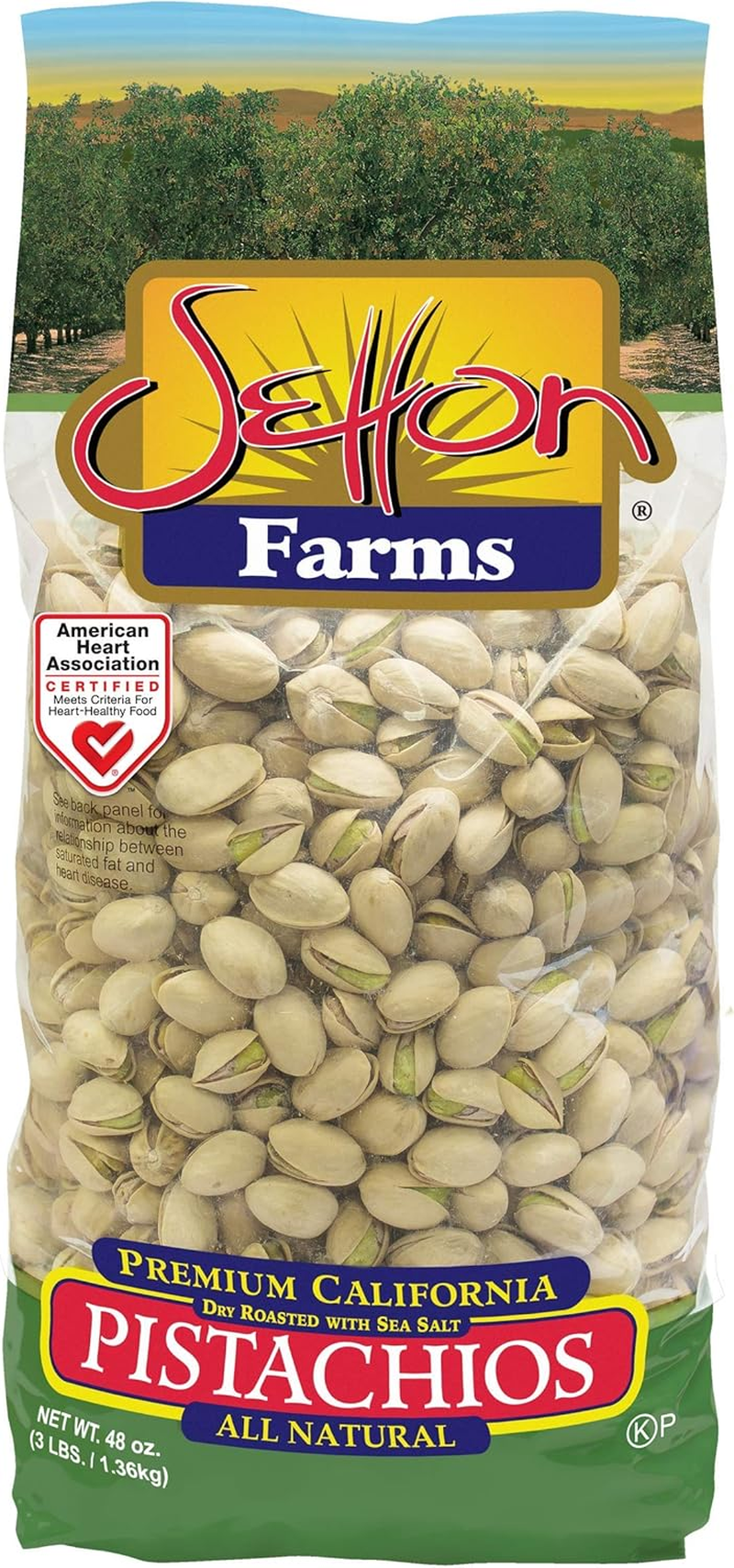 Setton Farms Premium Pistachios, Dry Roasted with Sea Salt, 3Lb Bag (48 Ounce ) image number 1