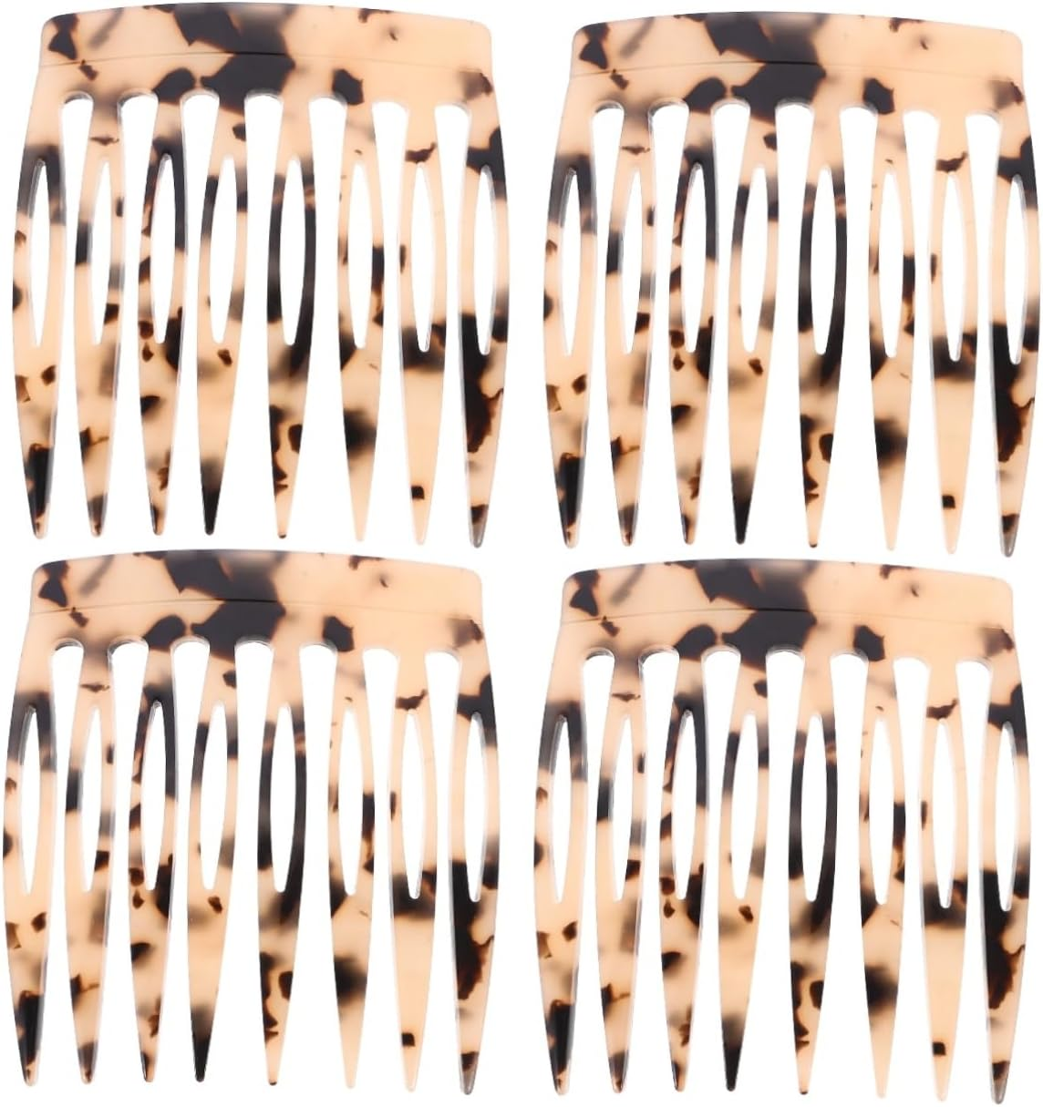 FRCOLOR Hair Side Comb for Women Lightweight Acetate Sheet Small Hair Comb Slides Stylish Styling Accessory for Fine Thin Daily Wear and Parties