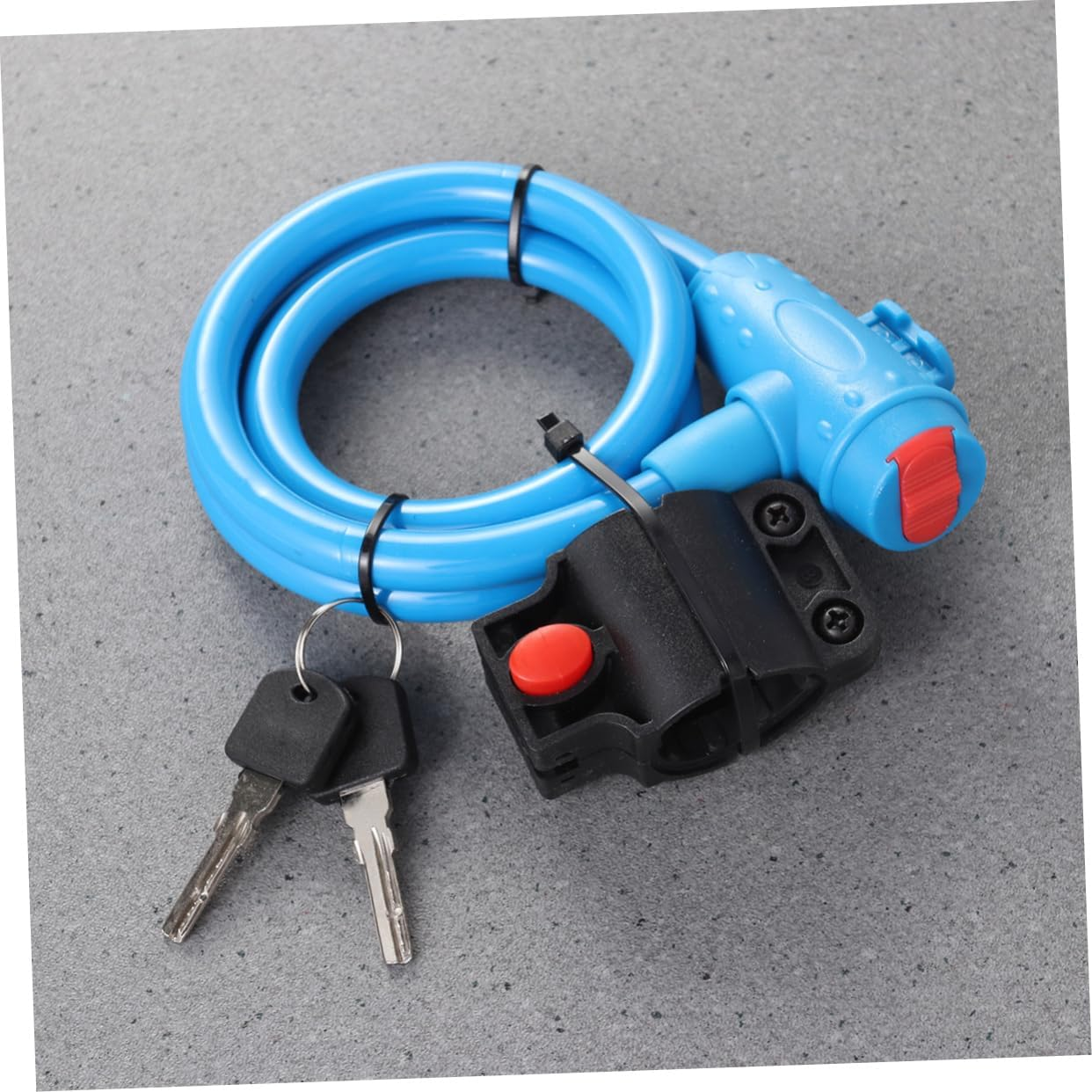 Milisten Colorful Bike Lock Anti-Theft Chain Lock Steel Cable Waterproof Bike Padlock for Road and Mountain Bicycles Blue - Black image number 4