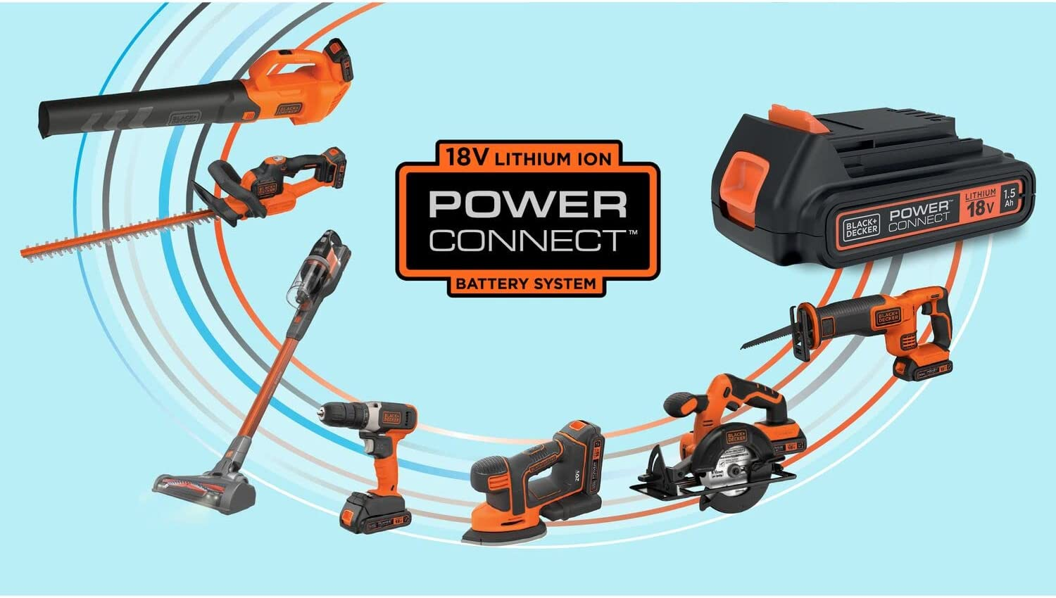 Black+Decker 18V Lithium-Ion Axial Blower Multicolor image number 3