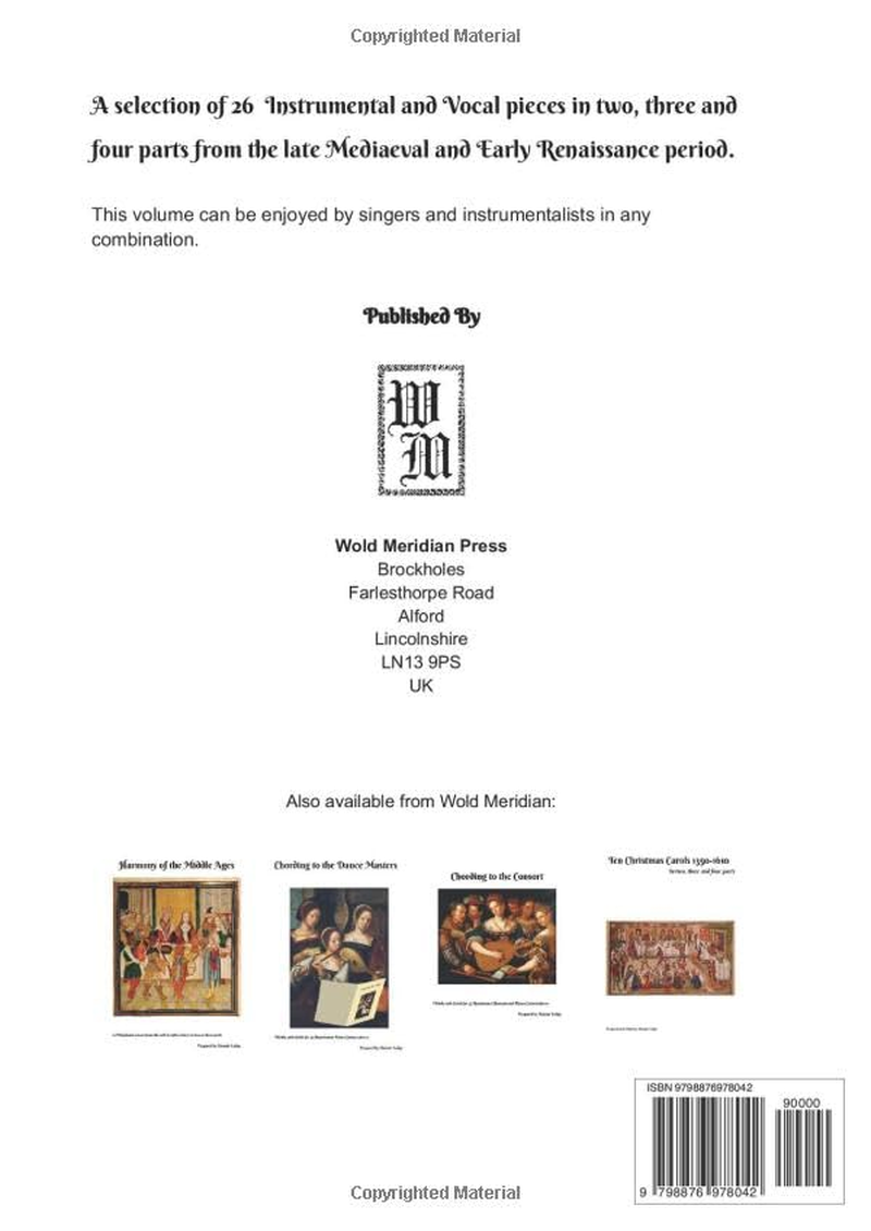 Popular Music from the Age of Humanism 1430-1530: 26 Secular Consort Pieces and Songs in 2, 3 and 4 Parts from Late Mediaeval and Early Renaissance Sources in Full Score with Lyrics image number 1