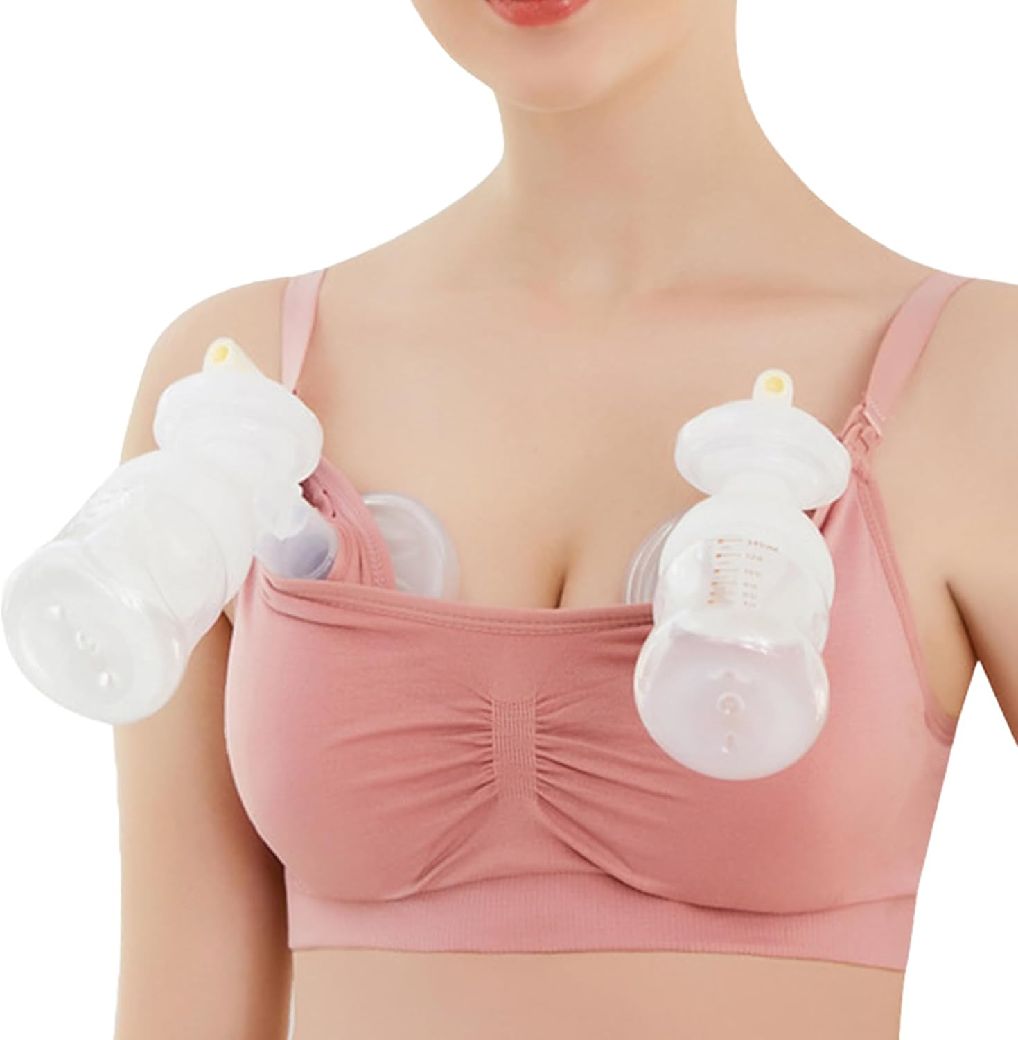 Dress Cici Nursing Bra Wireless - Light Padded Full Coverage Pumping Bras image number 4