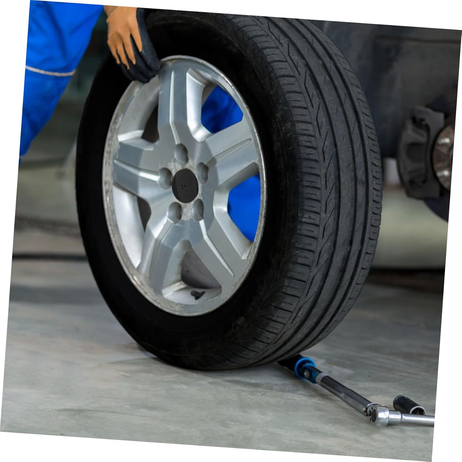 DINHEAROM 4Pcs Wheel Center Caps Plastic Hub Covers for Car Rim Modification Weather Resistant Easy to Install Automotive Wheel Center Hub Caps image number 6