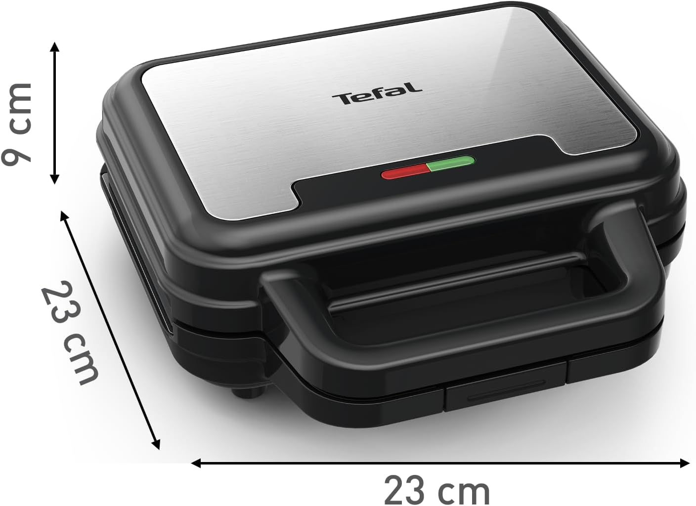 Tefal Ultracompact SW383D10 3-In-1 Sandwich Waffle Panini Combination Device, Non-Stick Coating, Heat-Insulated Handle, Stainless Steel/Black image number 1
