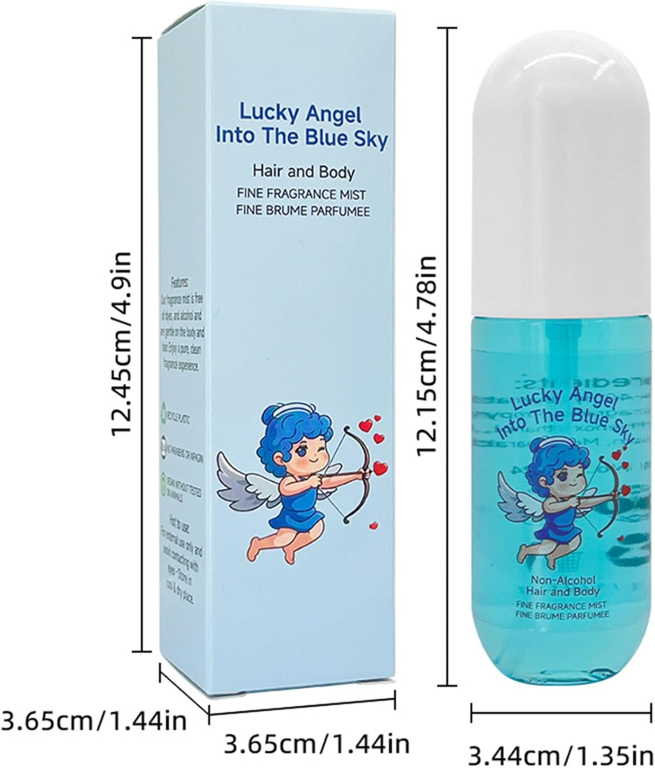 Yruioon All Day Freshness Body Mist for Women and Men Ultra Long Lasting Perfume Spray without Alcohol Blue One Size image number 5