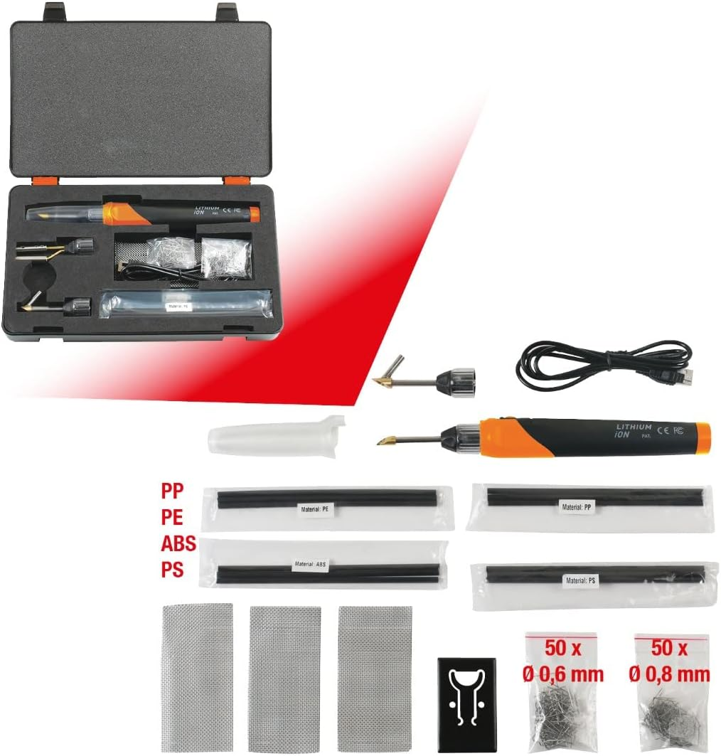 KS Tools 150.1010 Cordless Plastic Repair Kit, 134 Pieces, Colour, Size image number 5