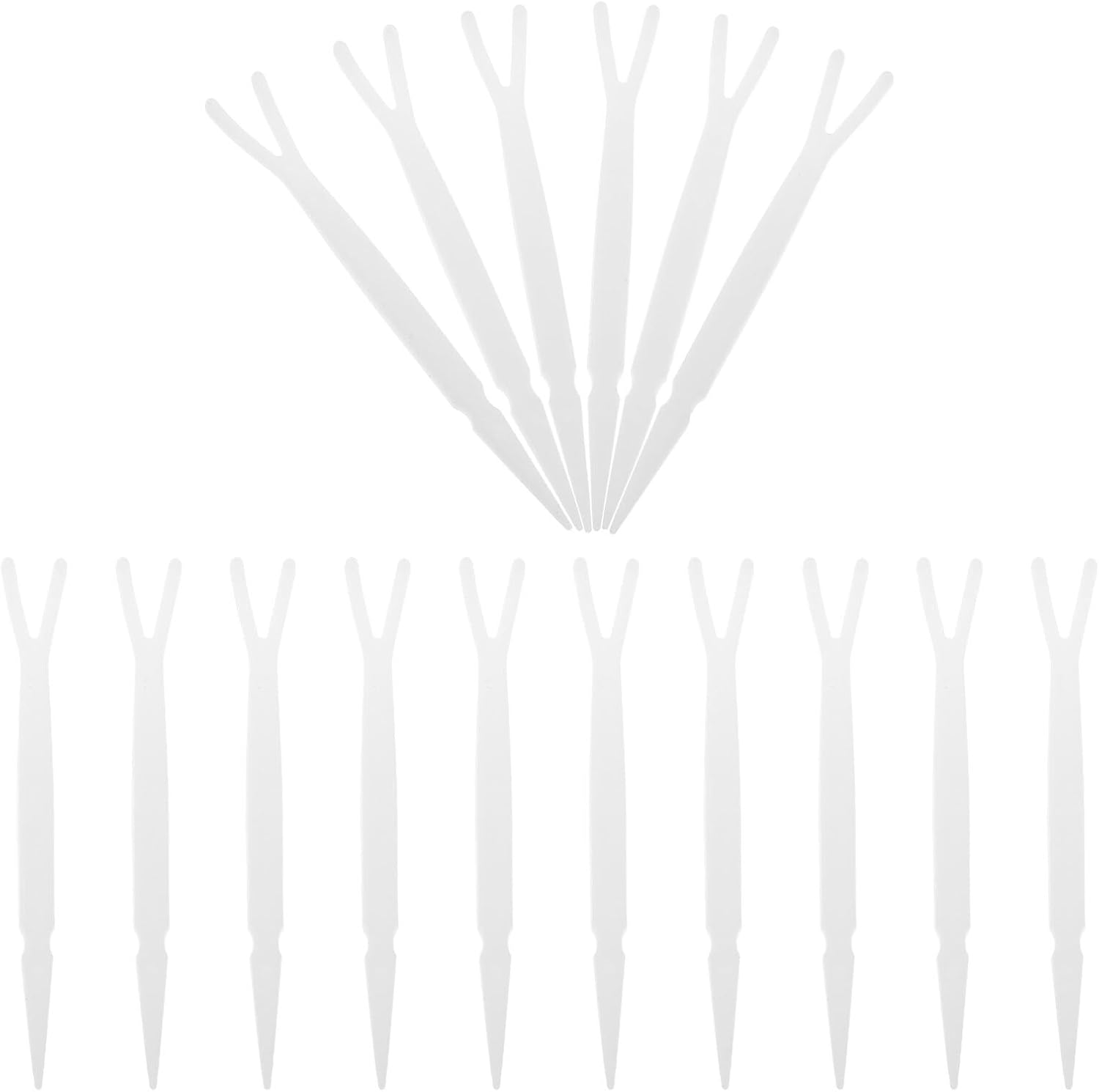 CIMAXIC 100Pcs Double Eyelid Applicator Tools with Pointed Tip Tweezers and Y-Fork Rods Ergonomic Eyelid Tape Adjuster for Natural Eye Makeup Compact Lightweight Design for Travel And image number 4