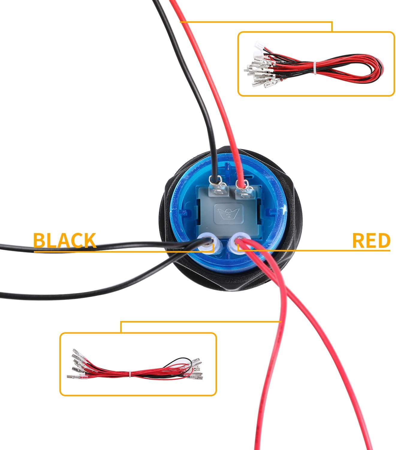 Qenker 2-Player LED Arcade DIY Kit for USB MAME PC Game DIY & Raspberry Pi Retro Controller DIY Including 2X Arcade Joystick, 20X LED Arcade Buttons, 2X Zero Delay USB Encoder (Mixed Color Kit) image number 2