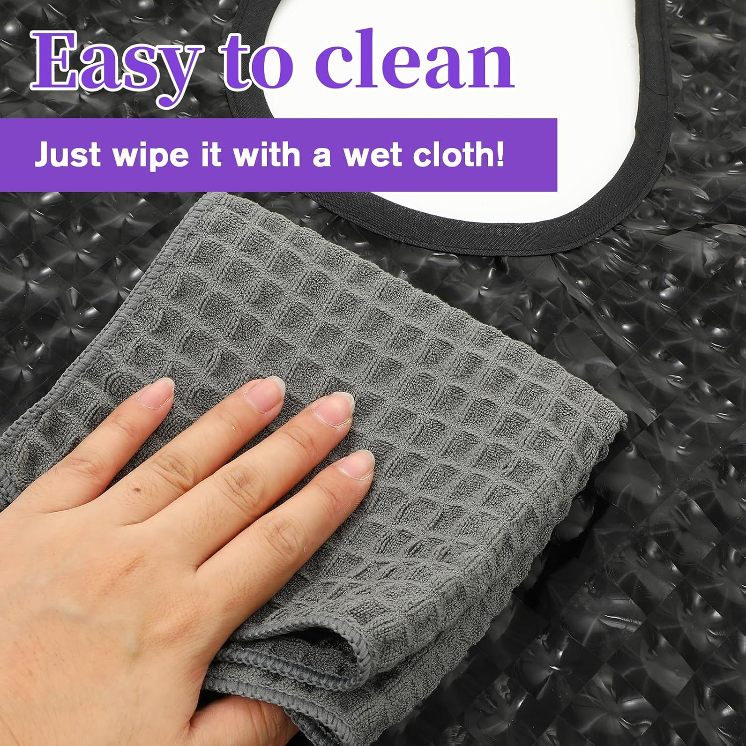 YBEATY Waterproof Post Surgery Shower Cape Cover Mastectomy Chest Shoulder Shower Protection Recovery Water Resistant Cape image number 4