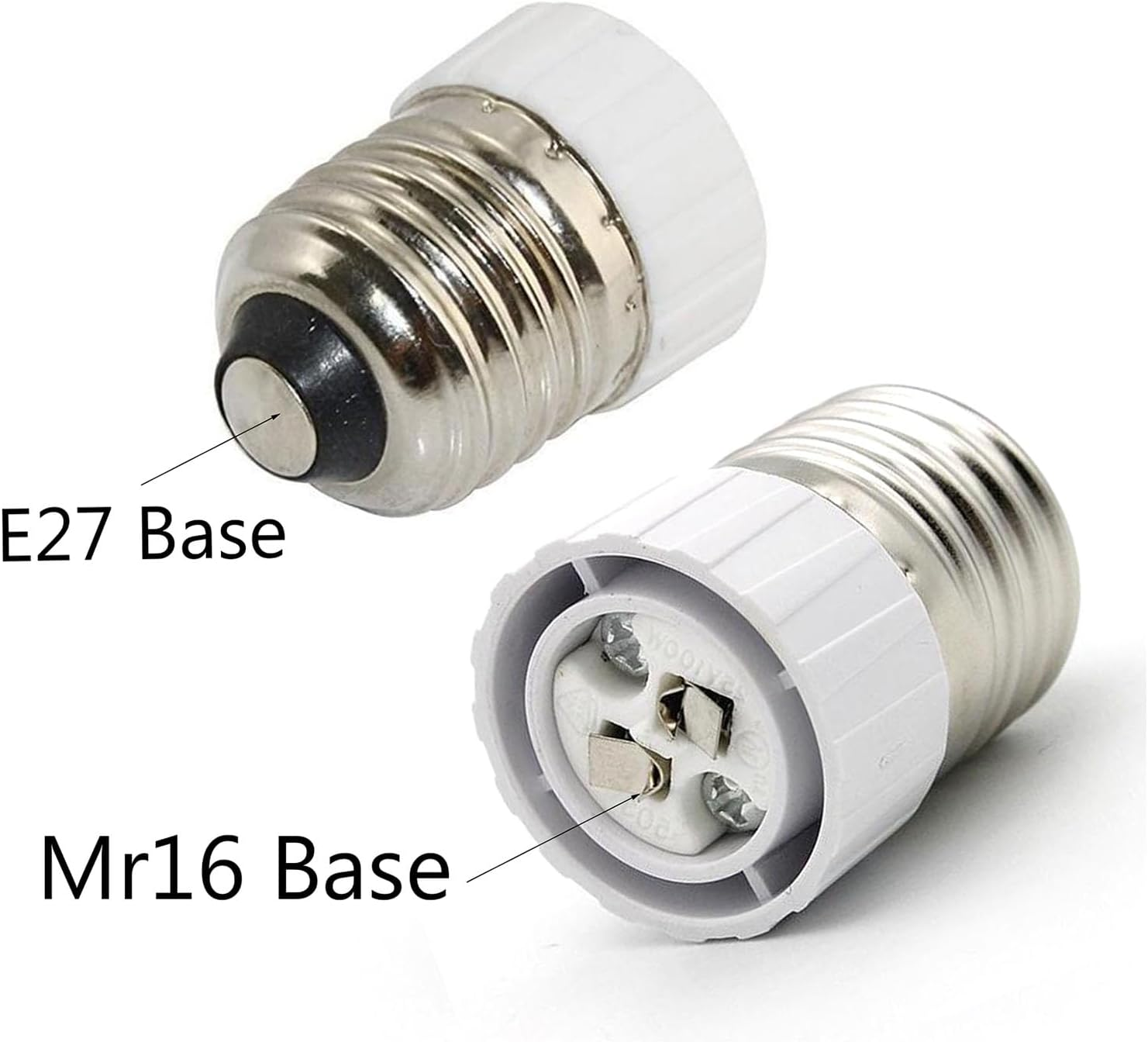 FINELED E27 to MR16 Gu5.3 Adaptor, E26/E27 to MR16/MR11/G4/G6.35 Lamp Holder Converter Adapter (Pack of 3) image number 6