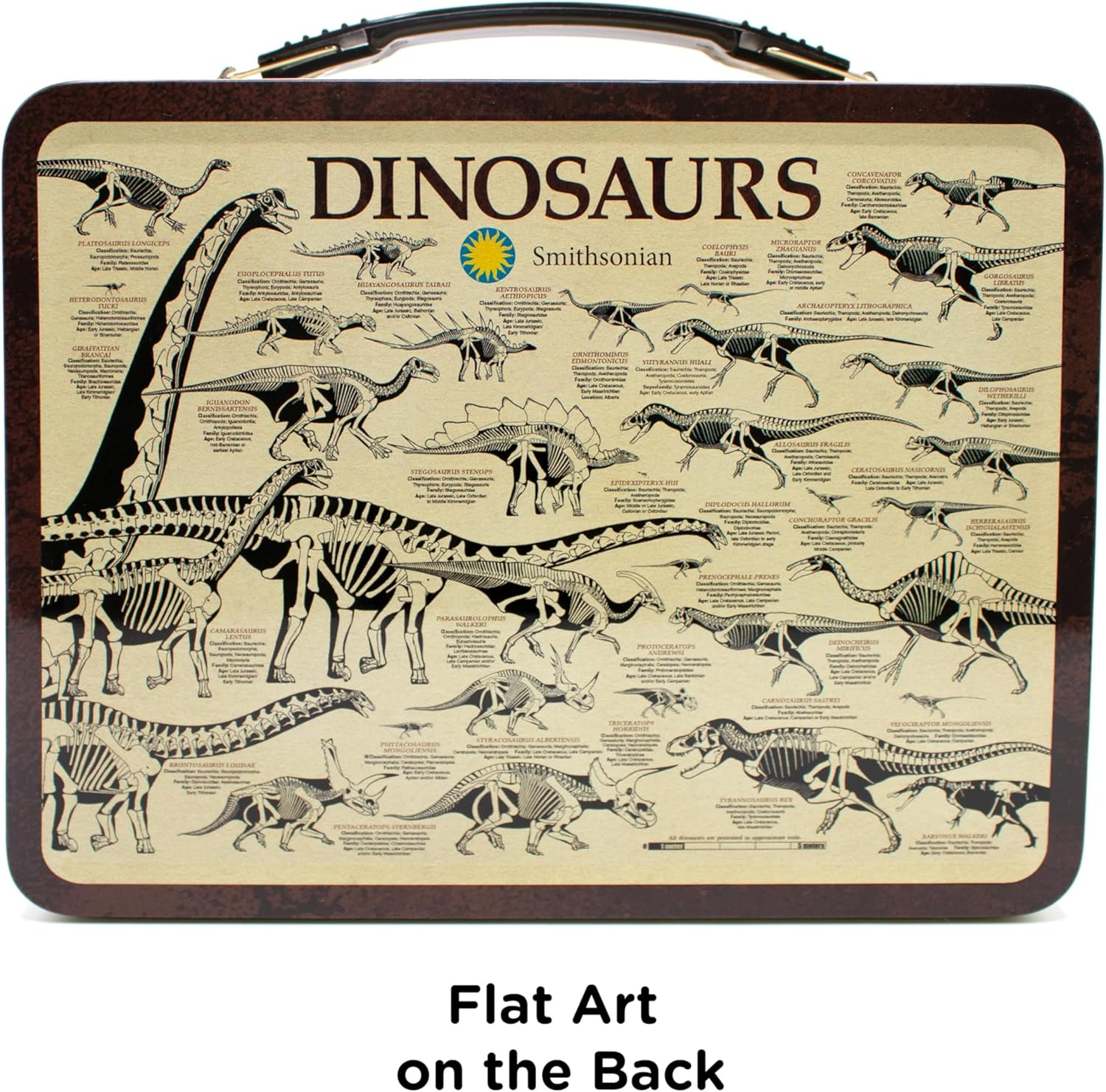 Aquarius 48183 Smithsonian Dinosaurs Large Gen 2 Tin Storage Fun Box, 8" image number 3