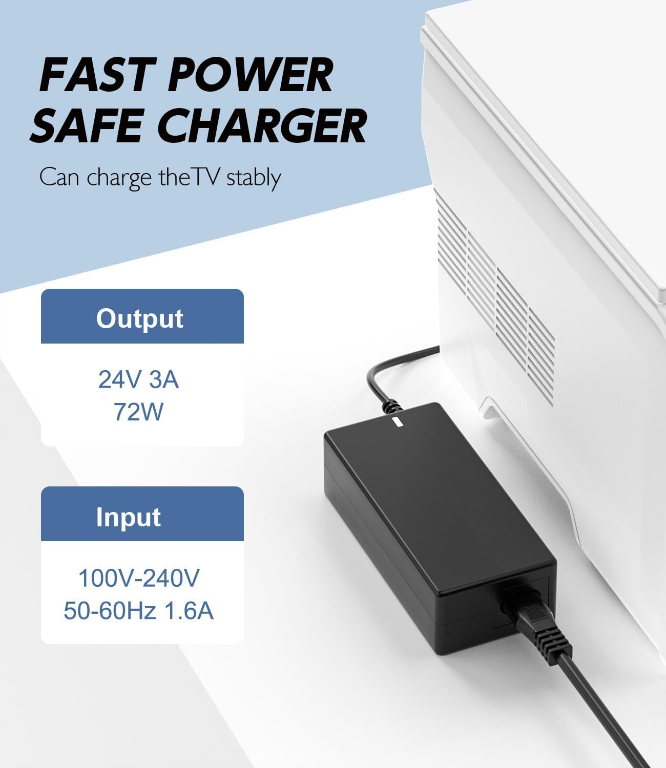 Power Supply 24V Charger for Logitech G29 G27 G25 G923 G920 G940 GT Driving Force Pro, Xbox 360 Racing Wheel, FUJITSU Fi-6130 Scanner, APD DA-42H24, AD10110LF, DC 24V 3A 2A 2.5A 2.7A 1.5A AC Adapter