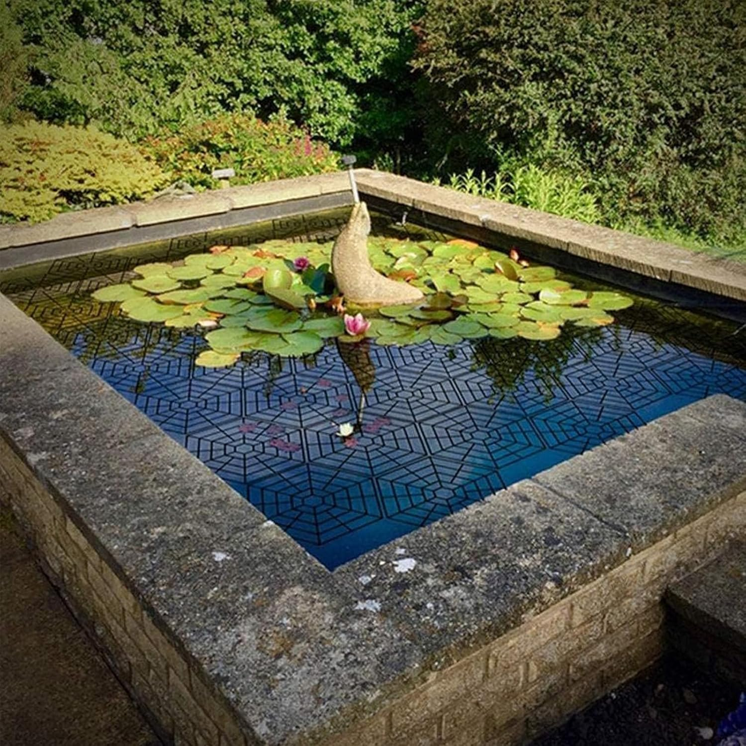 Zalizr 20 Pack Pond Netting Floating Guard, Fish Protector, Hexagonal Plastic Web Netting for Pond Protection, Floating Heron Deterrent image number 6