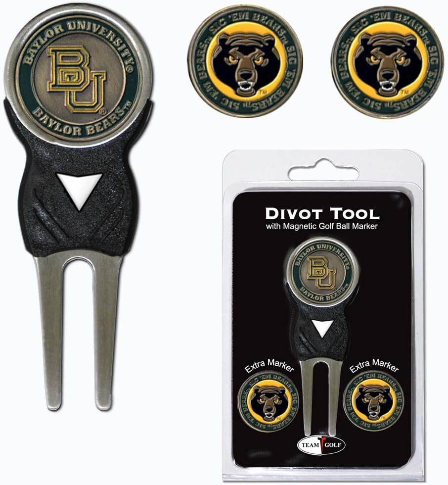 Team Golf NCAA Divot Tool with 3 Golf Ball Markers Pack, Markers Are Removable Magnetic Double-Sided Enamel image number 1