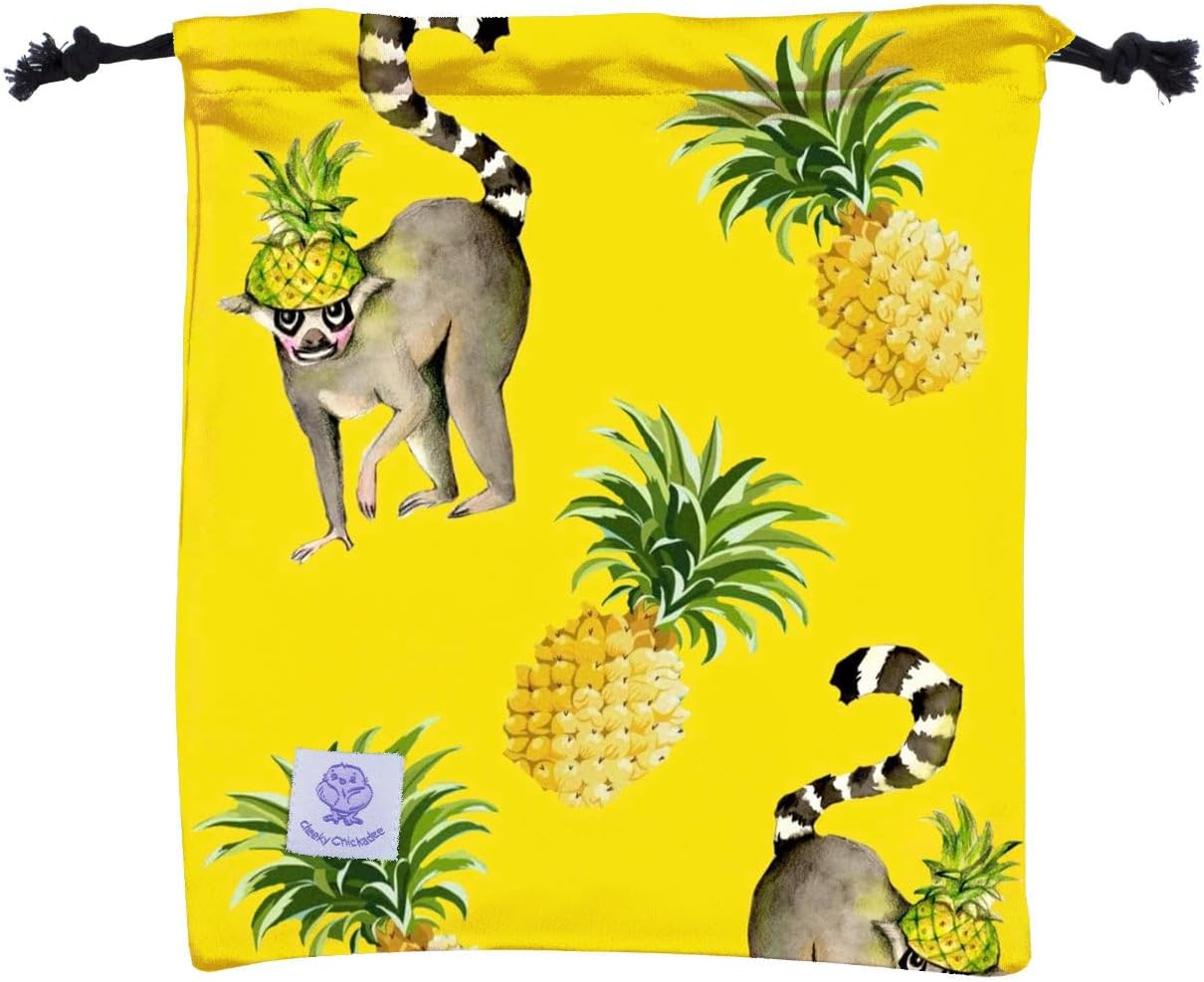 Cheeky Chickadee Pineapple Lemurs Unisex Long Sleeve Zip Swimmers |3-6M Yellow