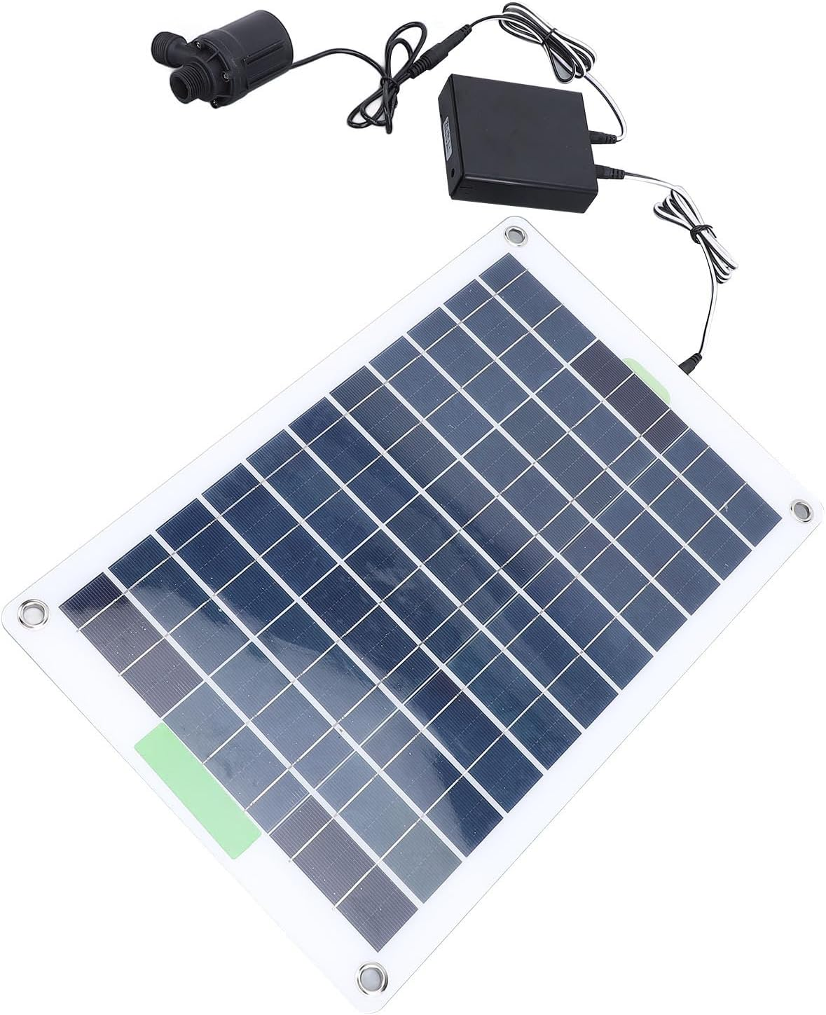 ASHATA 100W Solar Powered Water Fountain Pump with Energy Storage Box, DIY Outdoor Solar Water Fountain Pump, Monocrystalline Silicon Solar Fountain Pump for Bird Bath, Ponds, Garden image number 3