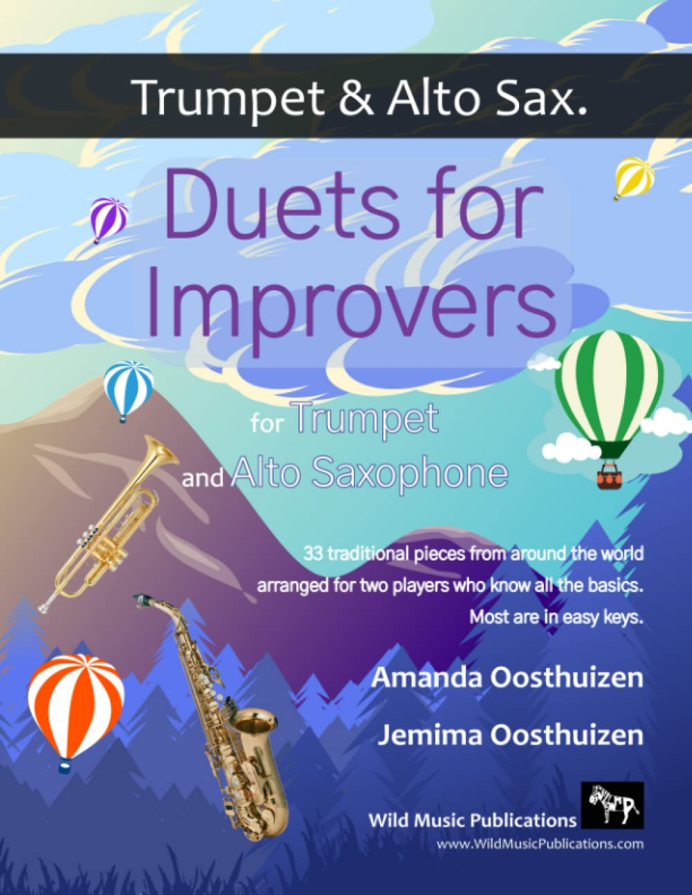 Duets for Improvers for Trumpet and Alto Saxophone: 33 Exciting Traditional Melodies from around the World Arranged for Two Players Who Know the Basics. image number 1