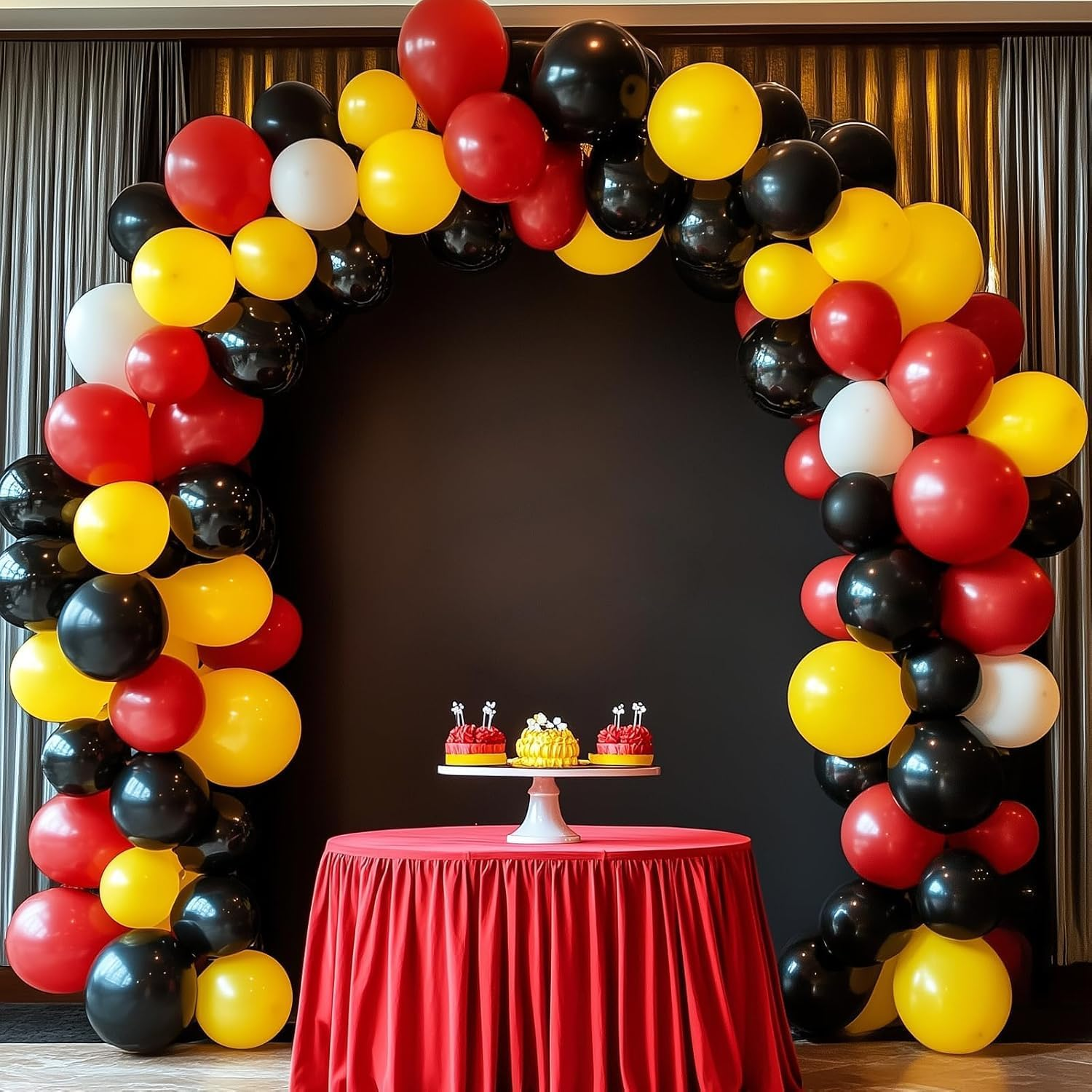 Lumjoy 129Pcs Yellow Balloons Garland Kit Different Sizes 18 12 10 5 Inch Helium Latex Balloon for Valentine'S Day Birthday Wedding Anniversary Baby Shower Arch Party Decoration - Black image number 2