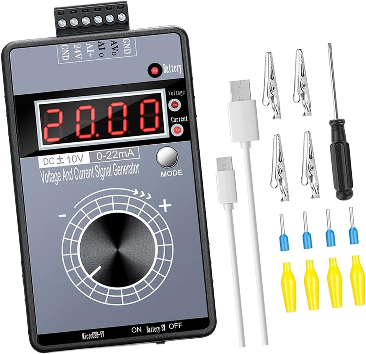 Adjustable Signal Generator 0-20MA 4-20MA Handheld Value Adjusting Multifunctional Adjustable Panel Portable DC 0-10V image number 3