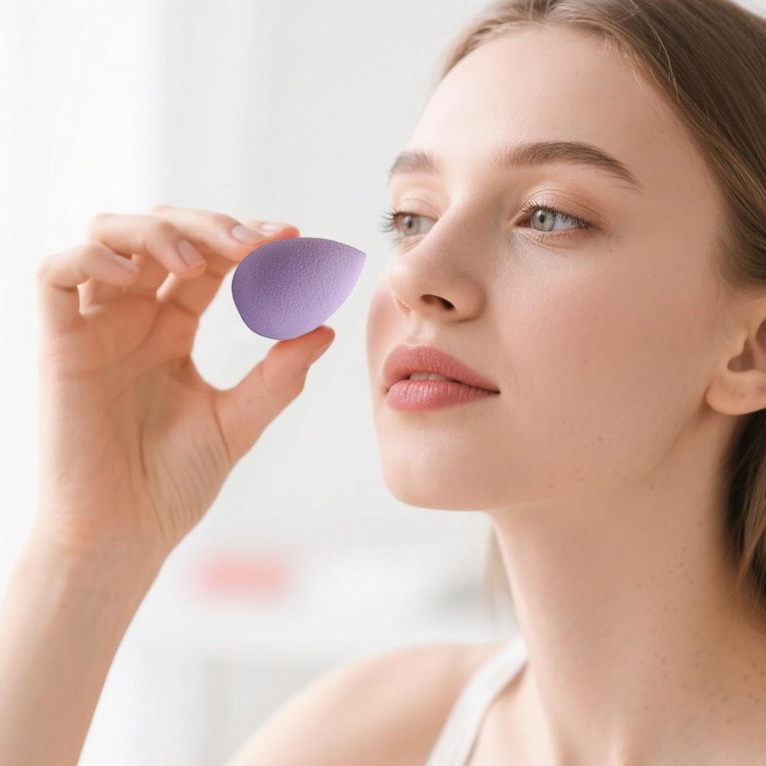 12Pcs Mini Makeup Puffs Soft Sponge Puffs Girls Cosmetics Suitable for Eyeshadow Foundation Loose Powder image number 4