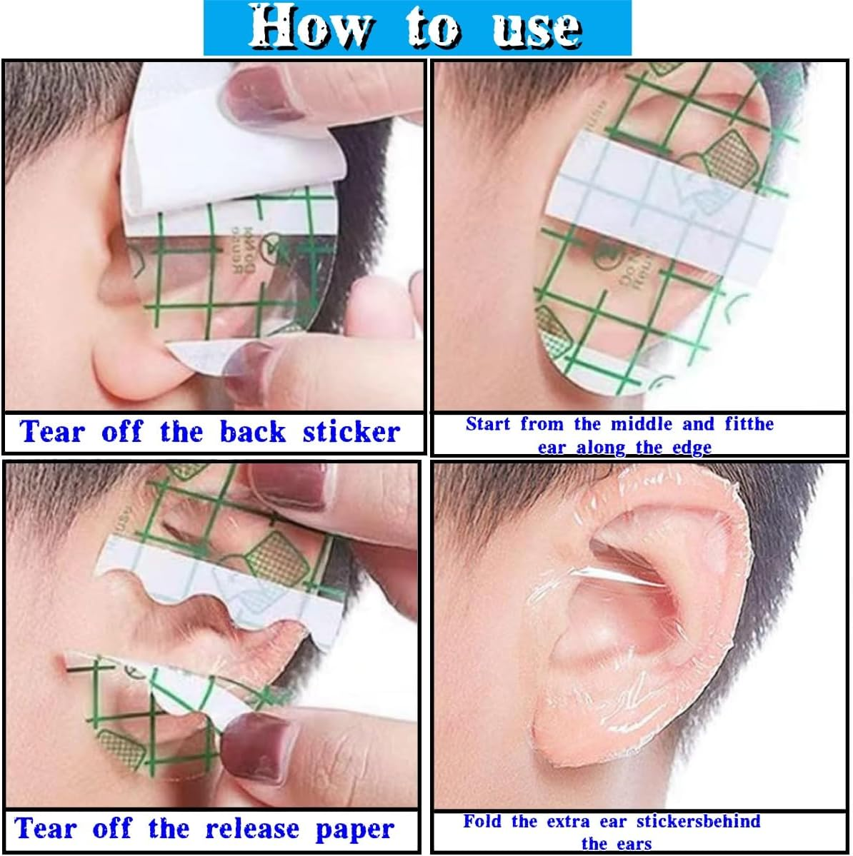 100 PCS Clear Waterproof Ear Stickers,Ywbfove Easy-Tear Back Stickers,Can Effectively Prevent Water from Entering the Ears,For Shower Bathing Swimming Surfing Water Sports Ear Protector image number 6