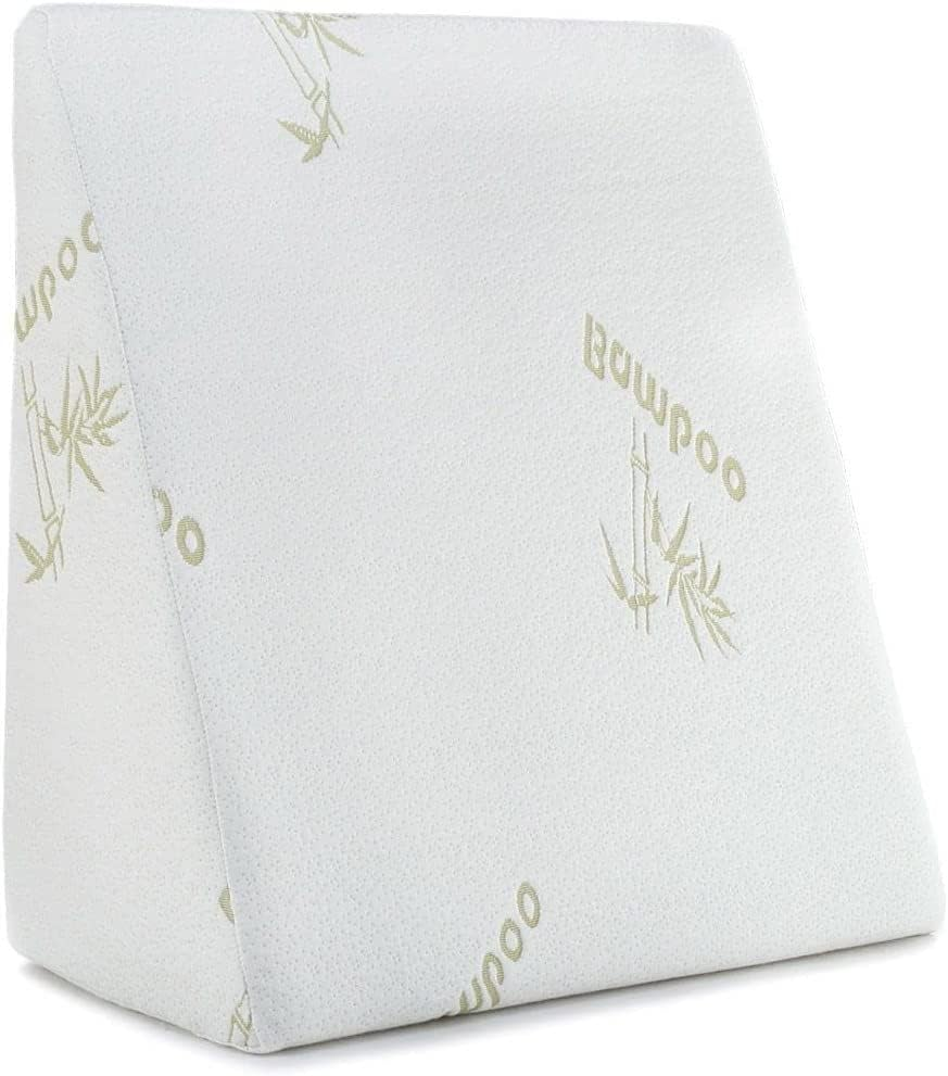 Luxdream 3Pcs Wedge Pillow Set Memory Foam Adjustable Bed Pillow Leg Elevation Pillow for Back Support Leg Rest Lift Sleep TV Watching Reading Pillow with Removable Washable Bamboo Cover