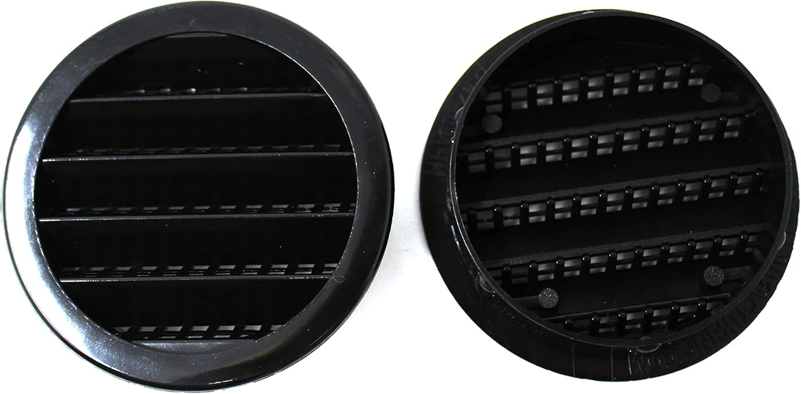 2" round Plastic Louver Soffit Air Vent Reptile Screen Grille Cover Multiple Colors/Quantities (6, Black) image number 2